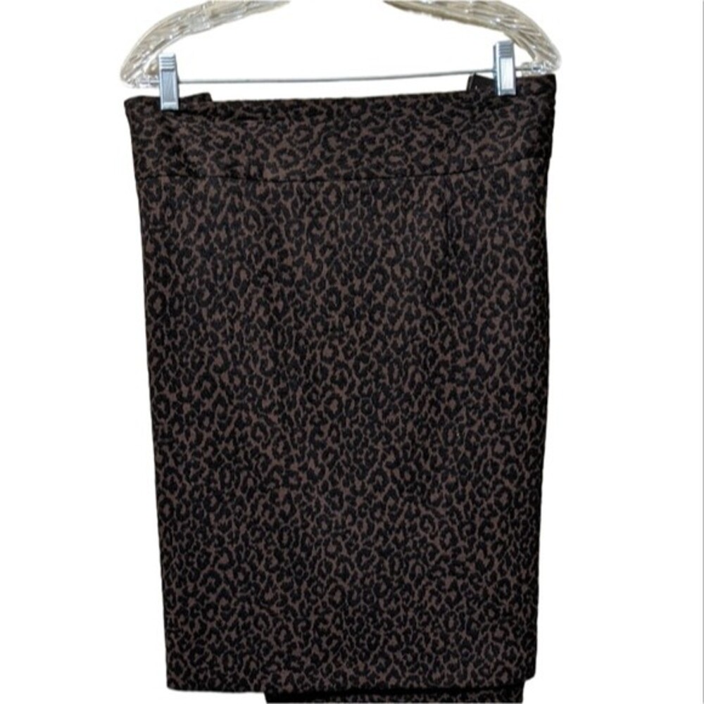 Lane Bryant animal print short mid length leopard cheetah ponte skirt 26 - Picture 7 of 9